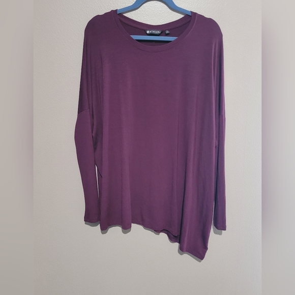 Athleta Burgundy Small Oversize Tunic Top - Picture 1 of 8